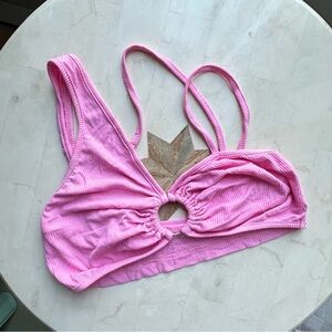 Pink Strappy Crop Top